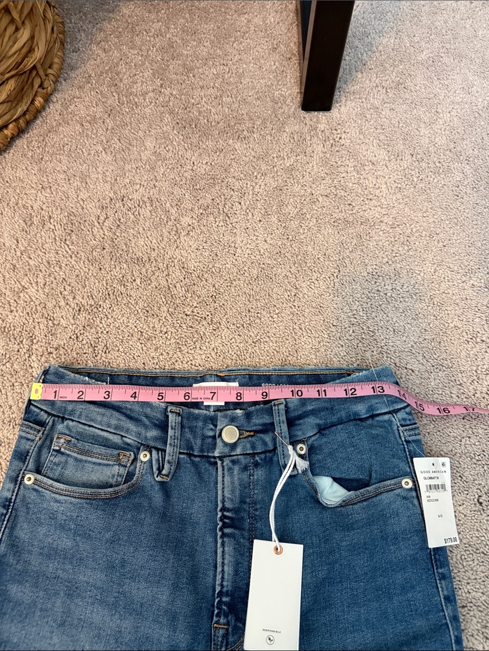 Good American Blue Women's Mid- Rise Cropped Bootcut Jeans - Picture 11 of 16